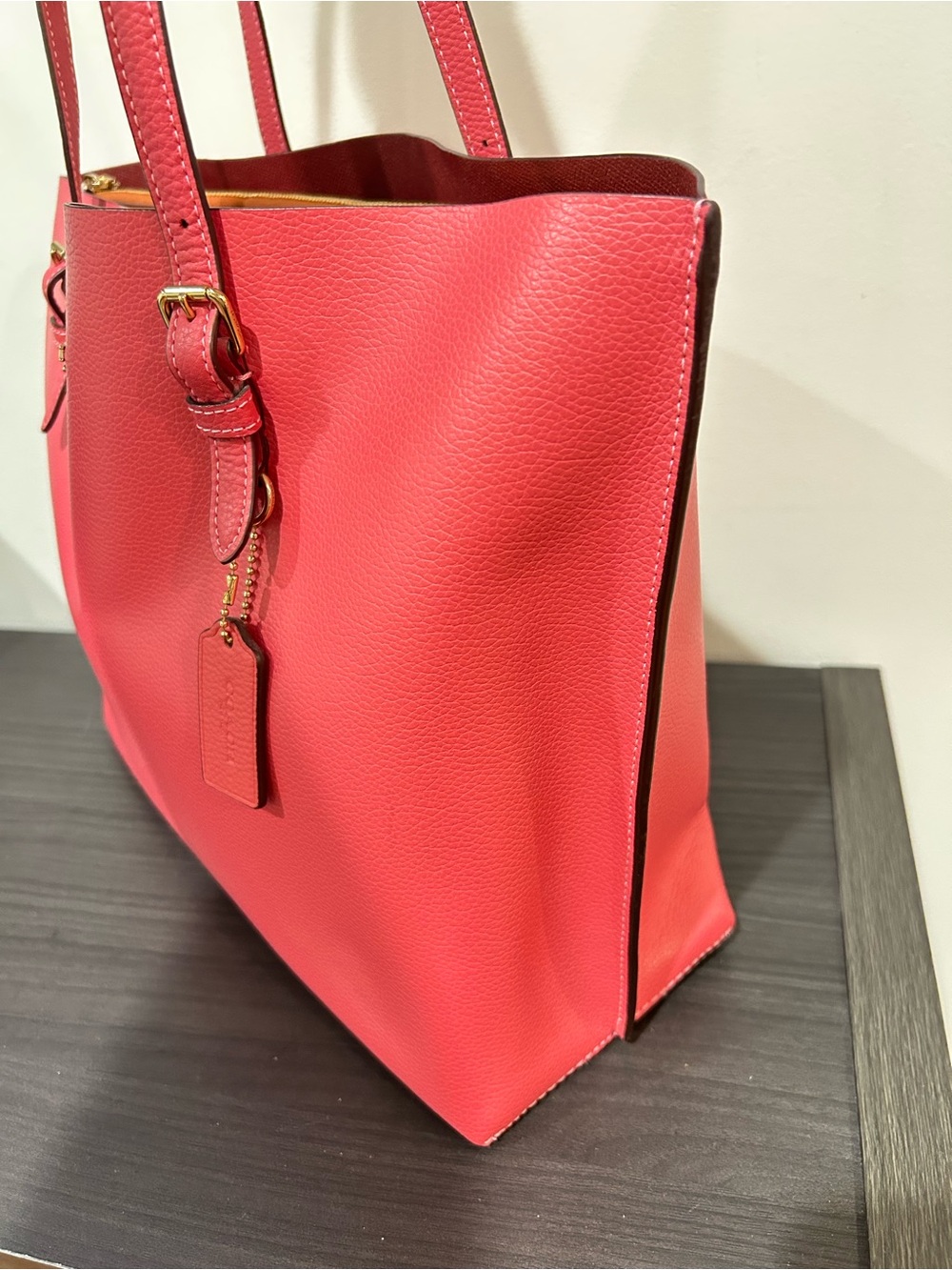 Coach Mollie Tote Bag in Pink , Like New - Picture 8 of 13